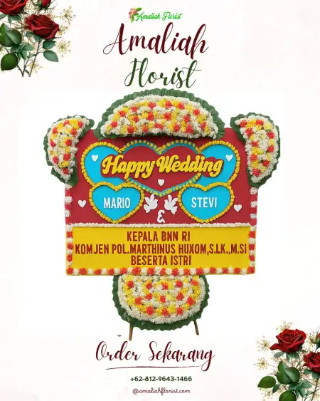 Papan Bunga Pernikahan Wonojoyo